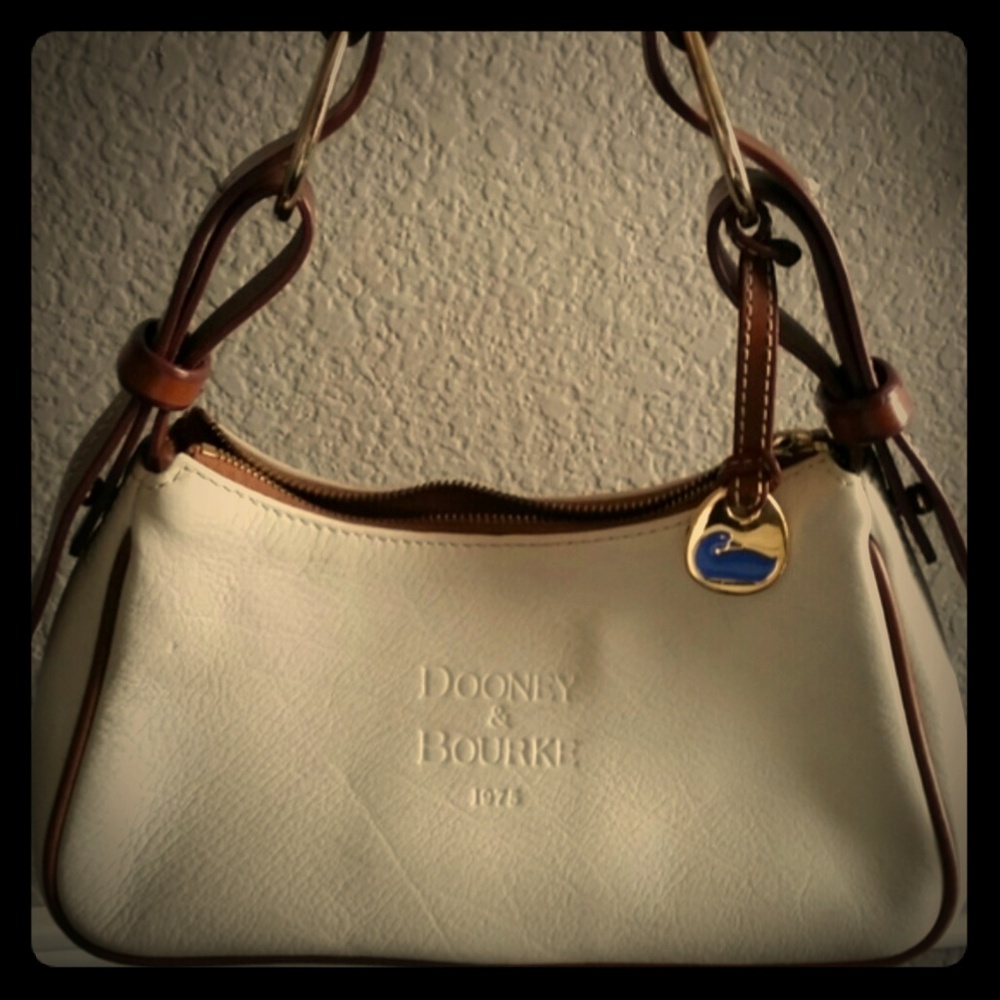 Vintage Dooney & Bourke White Leather Handbag